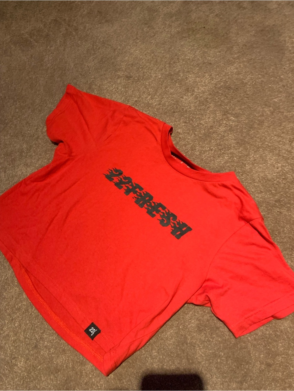 22Fresh athletic brand Red Graphic Cropped Tee